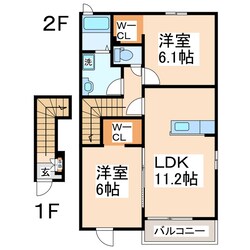 アーバン不知火Ⅲの物件間取画像